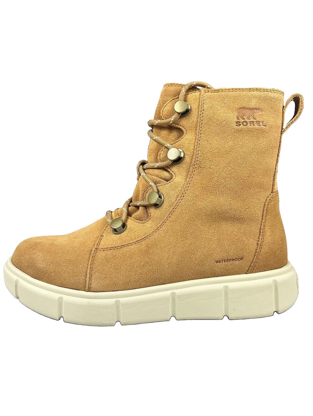 SOREL Women's Explorer lll Joan Waterproof Boots Size 9 Tawny Buff/Chalk New